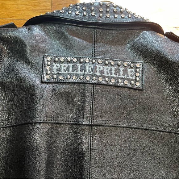 Men’s Pelle Pelle Studded Leather Bomber Jacket - Picture 5 of 6